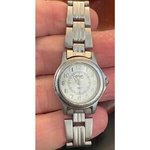 Women's Silver Tone AIWA Time Watch, WR to 50M, Adjustable Band